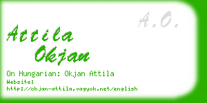 attila okjan business card